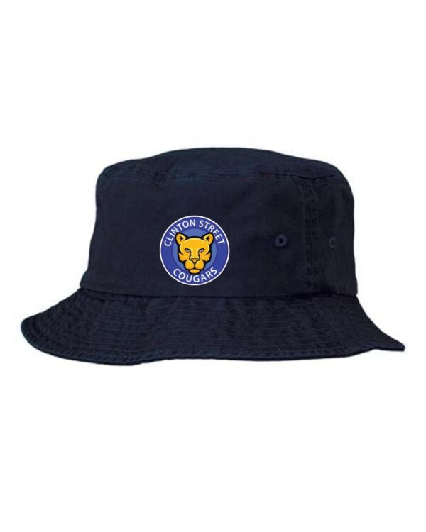 #38- Navy Bucket Hat (Logo #1- Printed)